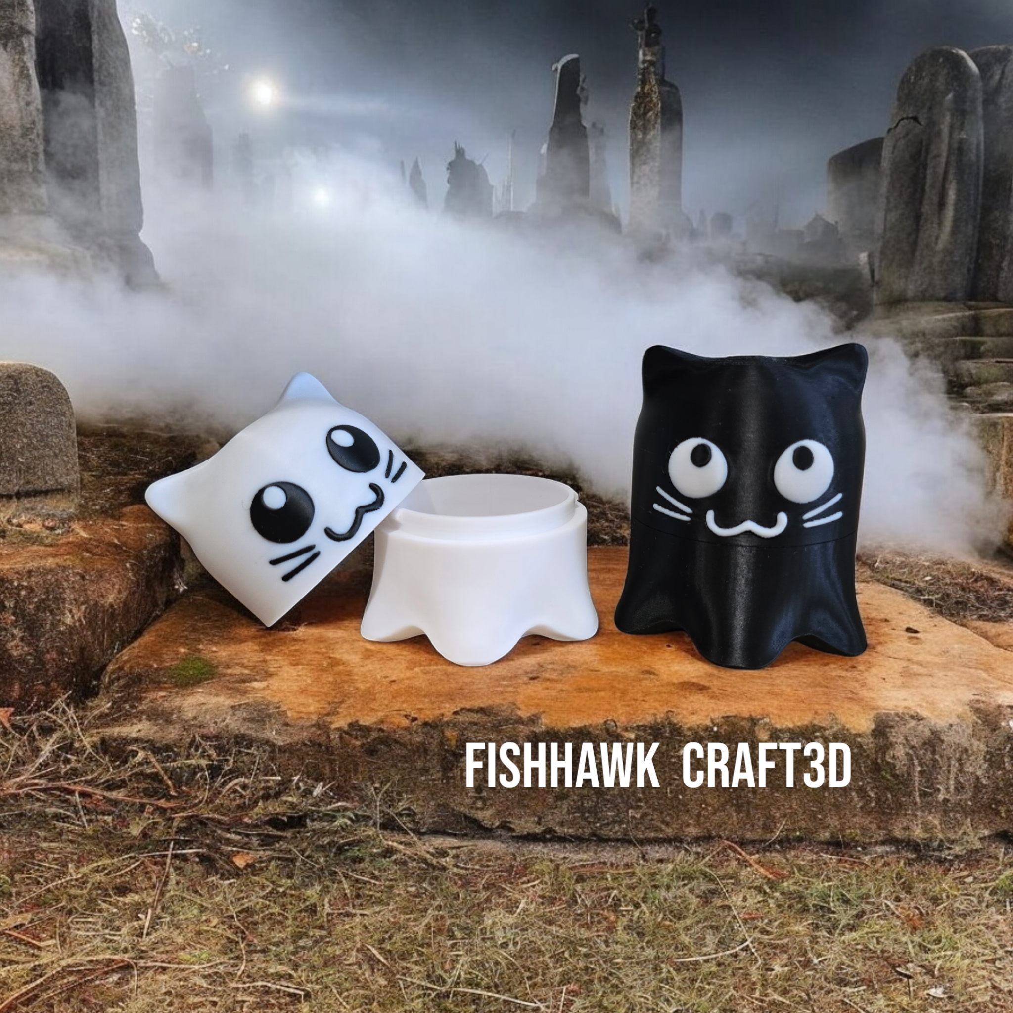 Cat Ghost Container